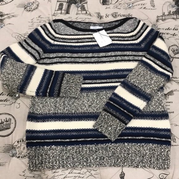 Vince Textured Stripe Wool Blend Pullover - Picture 3 of 7